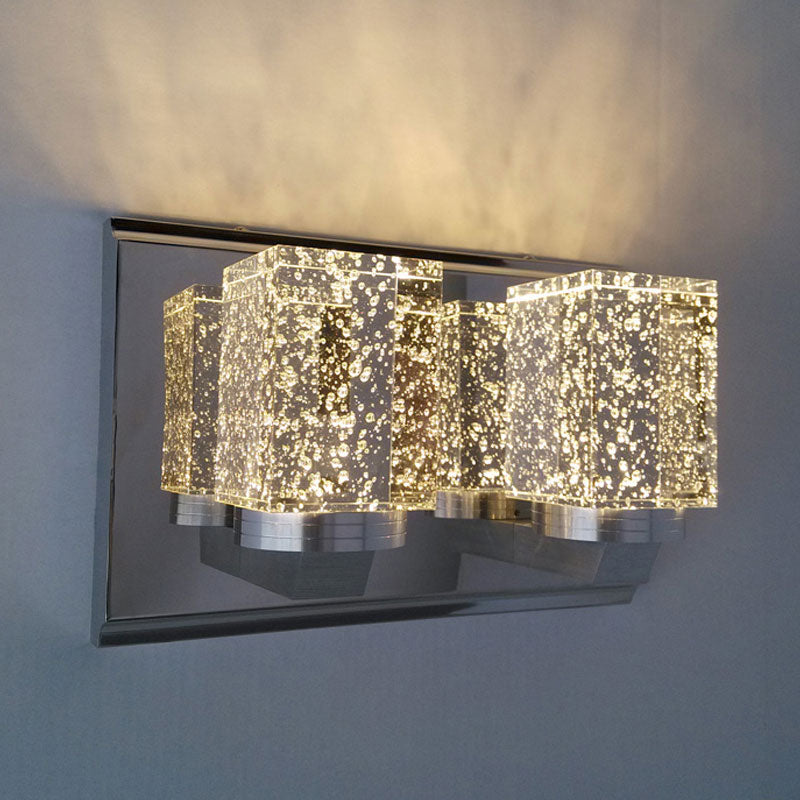 Modern Chrome Crystal Led Wall Mounted Bedroom Light