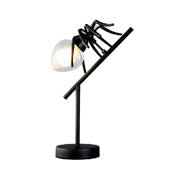 Vintage Metal Spider Accent Lamp - Bedside Table 1-Light Black