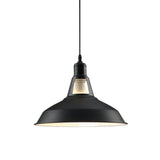 Metallic Pendant Light - Farmhouse Barn Shade Hanging Lamp (10.5/12/15 Inch) Wide 1 Fixture In