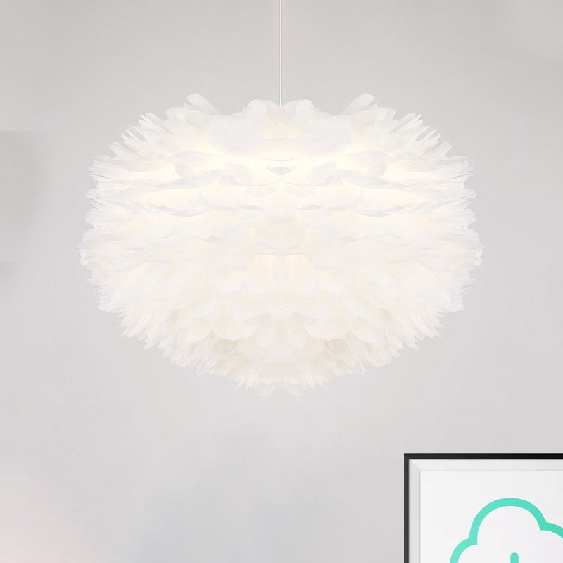 Feather Pendant Light with Modern Style Shade - Ceiling Light Fixture