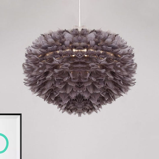 Feather Pendant Light with Modern Style Shade - Ceiling Light Fixture