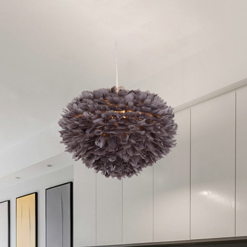 Feather Pendant Light with Modern Style Shade - Ceiling Light Fixture