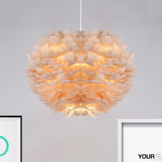 Feather Pendant Light with Modern Style Shade - Ceiling Light Fixture