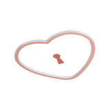 Minimalist Loving Heart Ultrathin Led Ceiling Light - Pink/White