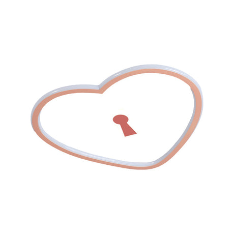 Minimalist Loving Heart Ultrathin Led Ceiling Light - Pink/White