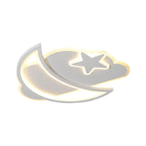 Ultrathin Nordic Led Ceiling Light For Bedroom - Moonlit Night Sky Design