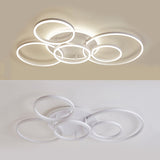 Modern Acrylic Led Flush Ceiling Light With Halo-Like Ring - White 2/3/5 Lights 6 /