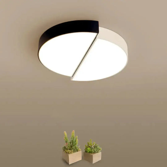 11’/19’/23’ Nordic Acrylic Led Ceiling Lamp - Black-White Flush Mount For Bedroom White / 11’