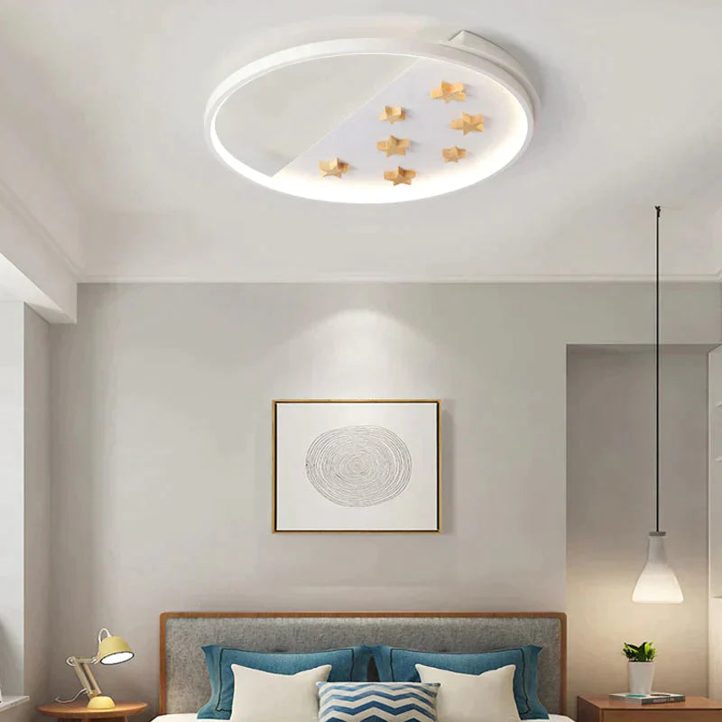 Nordic Circular Bedroom Creative Ceiling