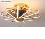 110V Lamp Creative Restaurant Fan Living Room Bedroom Integrated Ceiling Gold / Stepless Dimming
