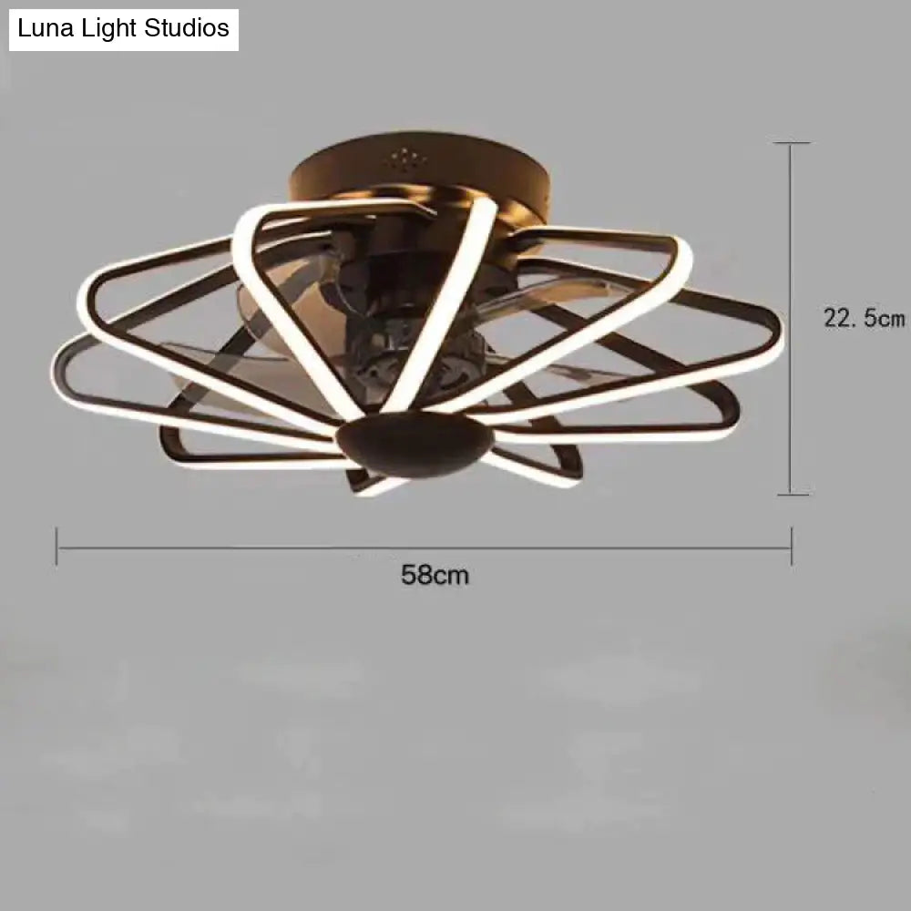110V Lamp Creative Restaurant Fan Living Room Bedroom Integrated Ceiling Brown / Stepless Dimming