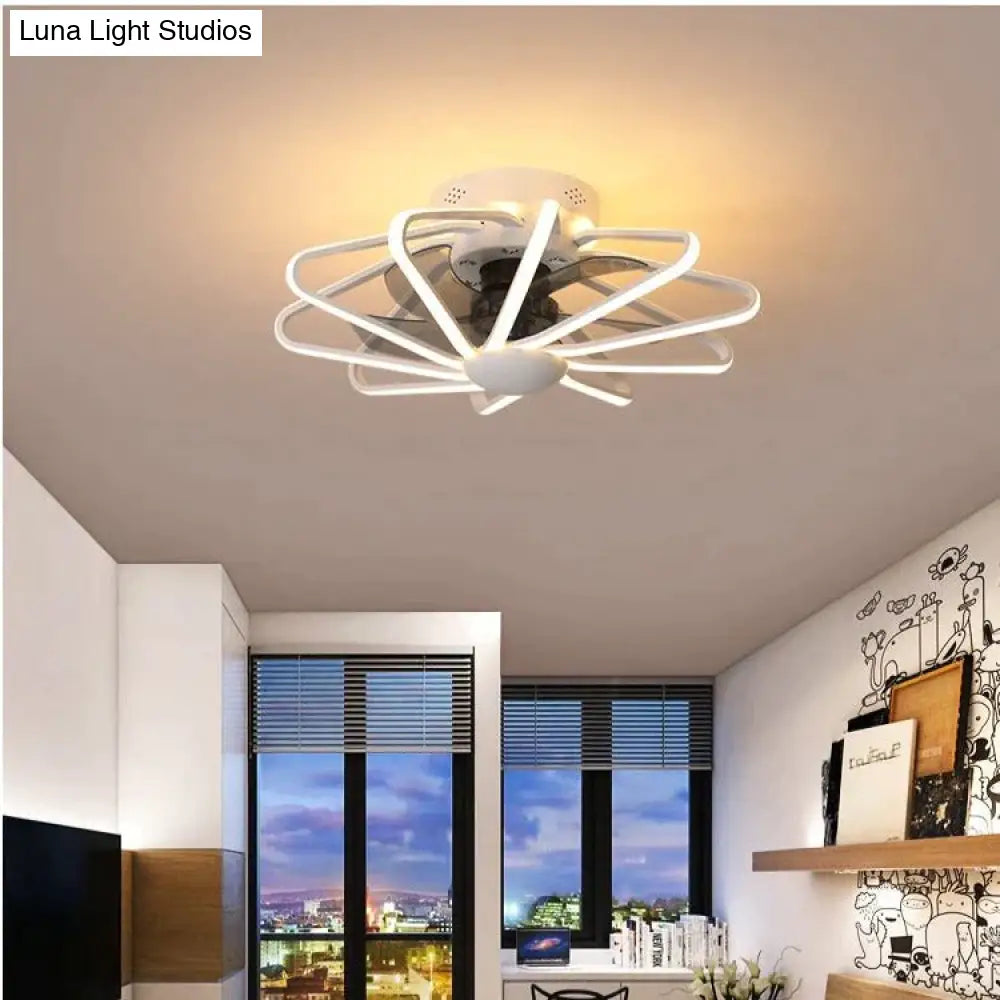 110V Lamp Creative Restaurant Fan Living Room Bedroom Integrated Ceiling