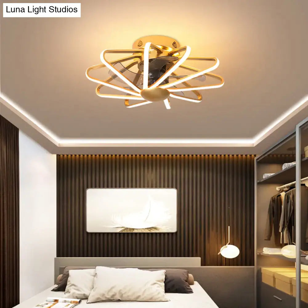 110V Lamp Creative Restaurant Fan Living Room Bedroom Integrated Ceiling