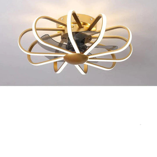 110V Lamp Creative Restaurant Fan Lamp Living Room Bedroom Integrated Ceiling Lamp