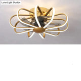 110V Lamp Creative Restaurant Fan Lamp Living Room Bedroom Integrated Ceiling Lamp Ceiling