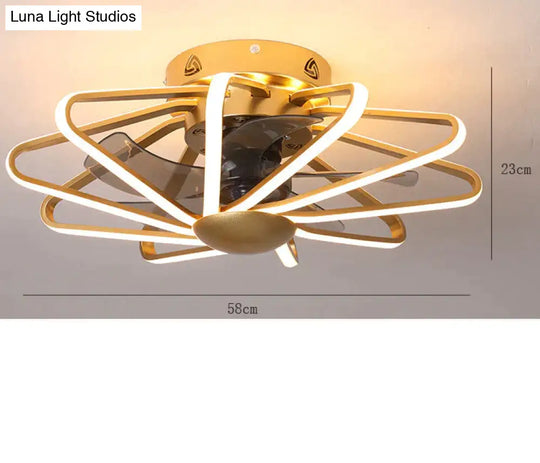 110V Lamp Creative Restaurant Fan Living Room Bedroom Integrated Ceiling Gold / Stepless Dimming