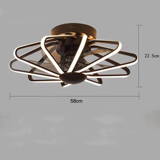 110V Lamp Creative Restaurant Fan Living Room Bedroom Integrated Ceiling Brown / Stepless Dimming