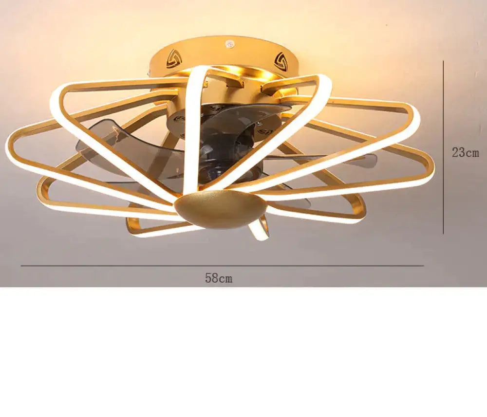 110V Lamp Creative Restaurant Fan Living Room Bedroom Integrated Ceiling Gold / Stepless Dimming