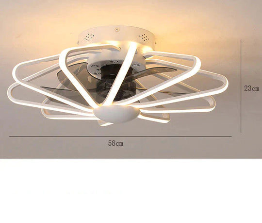 110V Lamp Creative Restaurant Fan Lamp Living Room Bedroom Integrated Ceiling Lamp
