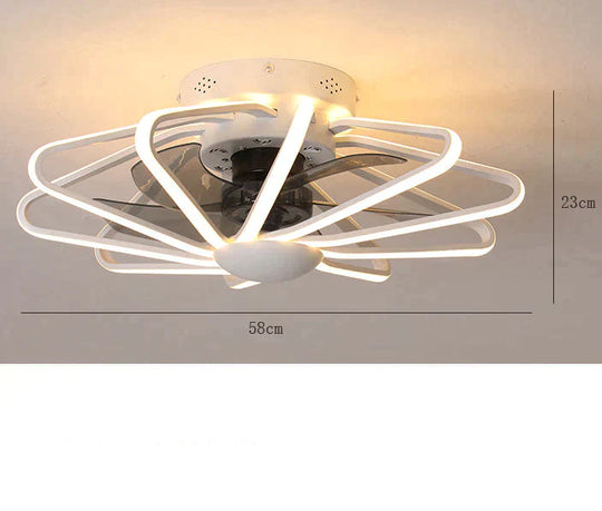 110V Lamp Creative Restaurant Fan Living Room Bedroom Integrated Ceiling White / Stepless Dimming