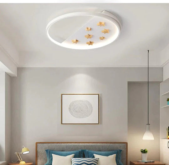 Nordic Circular Bedroom Creative Ceiling