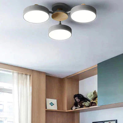 New Solid Wood Led Lamp For Nordic Living Room Ceiling