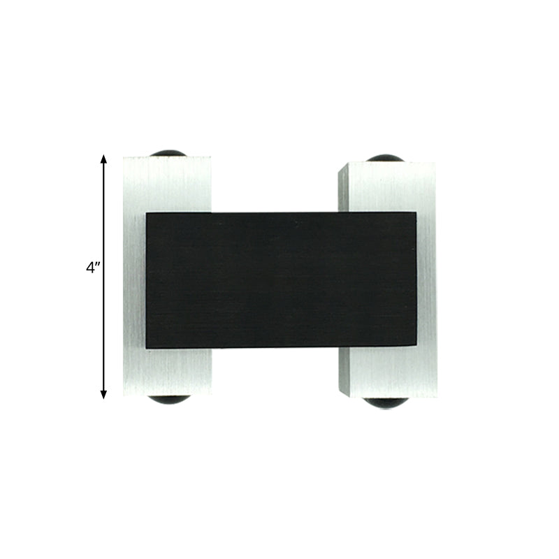 Modern Led Pub Wall Lighting: Aluminum Telescopes Sconce Lamp In Black-Silver With Colorful Options