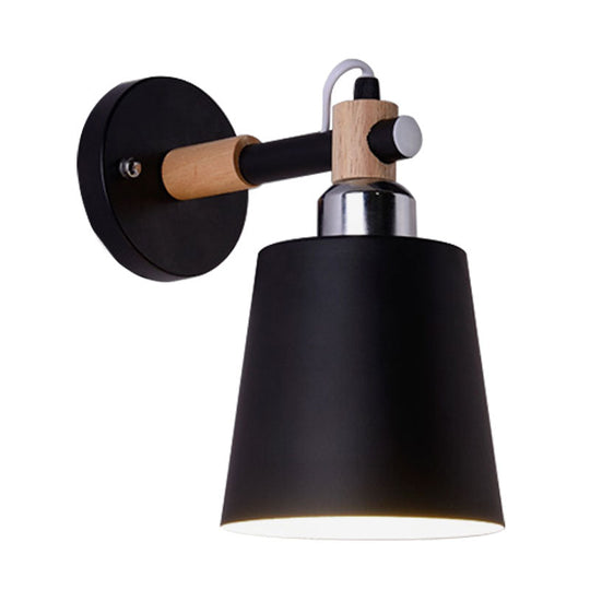 Nordic Monochrome Rotatable Wall Lamp With Empire Shade Ideal For Stairs