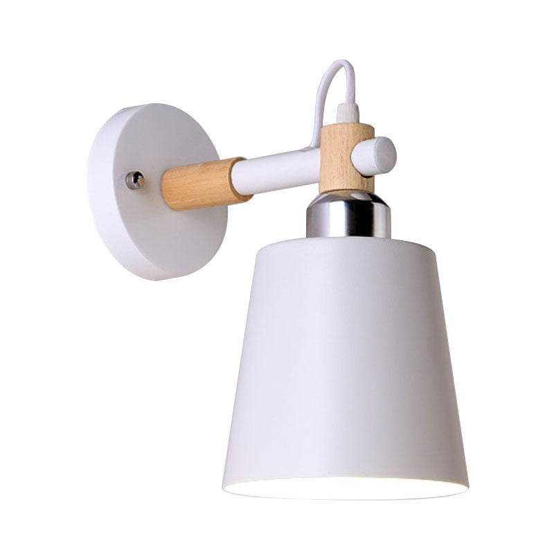 Nordic Monochrome Rotatable Wall Lamp With Empire Shade Ideal For Stairs
