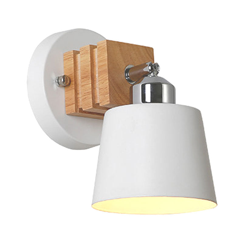 Rotatable Wall Light Nordic Style Lamp 1 Head White Finish - Bedside Or Bathroom