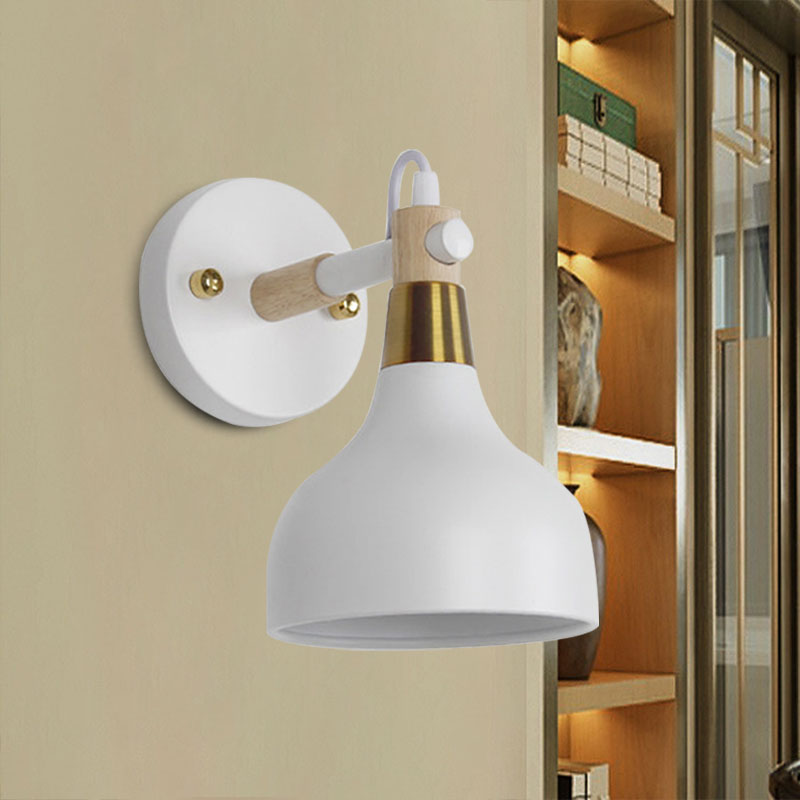 Adjustable Metal Onion Wall Light - Nordic Sconce Lighting For Bathroom In Candy Color White