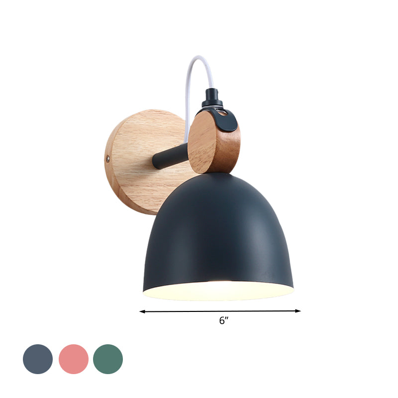 Metal Macaron Wall Sconce Lamp Shade For Kids Bedroom And Shop - Single Head Light