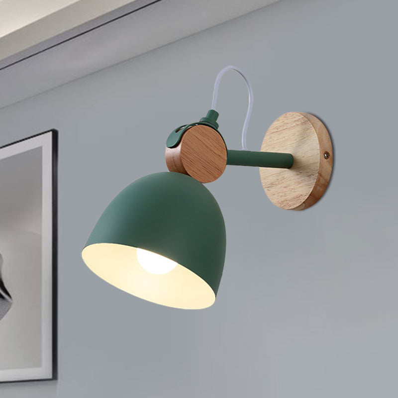 Metal Macaron Wall Sconce Lamp Shade For Kids Bedroom And Shop - Single Head Light Green