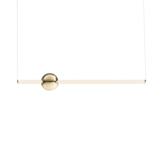 White/Gold Glass Chandelier Lamp - Modernist Design Led Ceiling Pendant Light With