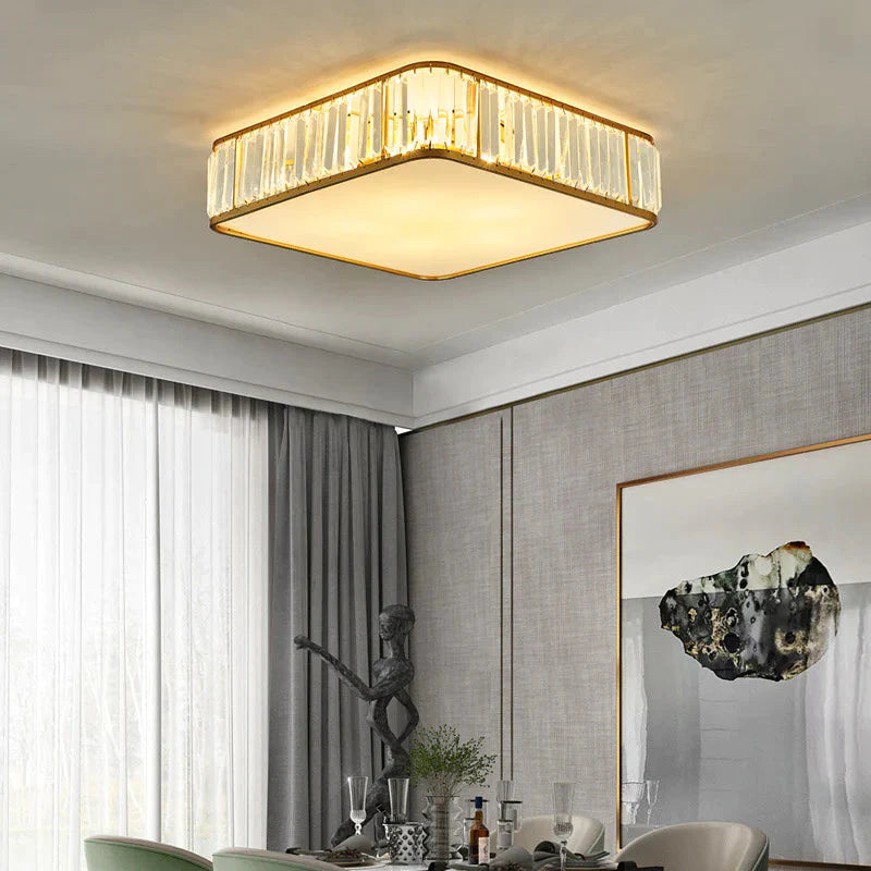 Simple Modern Crystal Lamp Atmosphere Dining Room Bedroom Crystal Ceiling Lamp
