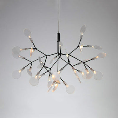 Contemporary Black/Rose Gold Branching Ceiling Fixture With Acrylic Chandelier (30/45 Lights) 30 /