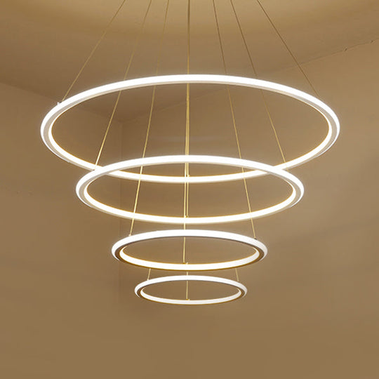 Adjustable 1/2/3-Light Pendant Chandelier With Acrylic Shade For Living Room Ceiling