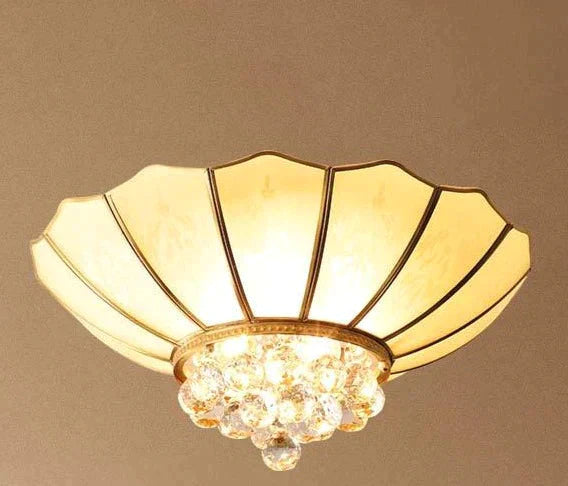 Crystal Living Room Lamp Led All Copper Ceiling 4 Heads / Without Light Source