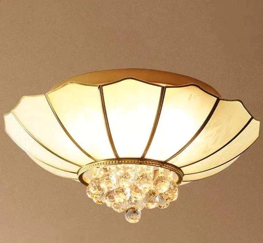 Crystal Living Room Lamp Led All Copper Ceiling 6 Heads / Without Light Source
