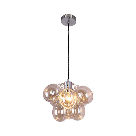 Modern Bubble Pendant Light - Stylish Glass Hanging Lamp Amber