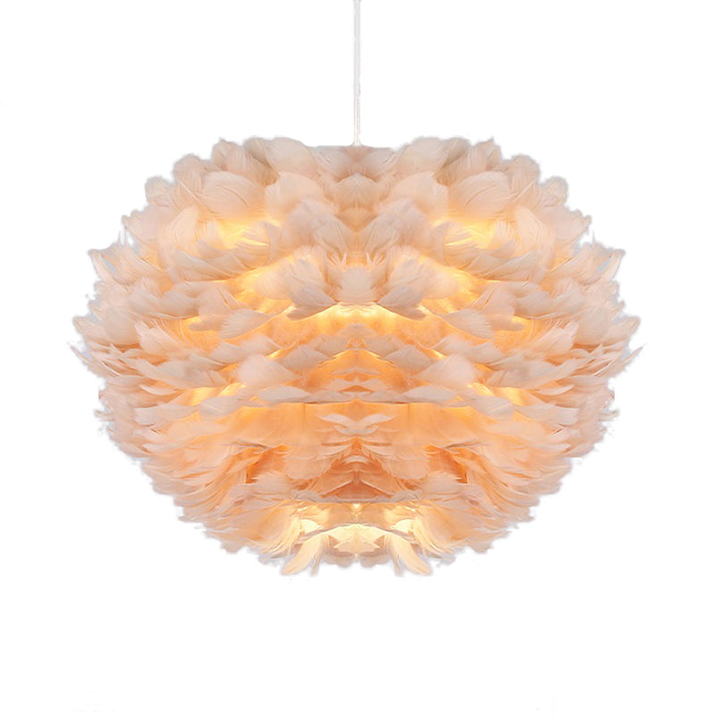 Feather Pendant Light with Modern Style Shade - Ceiling Light Fixture