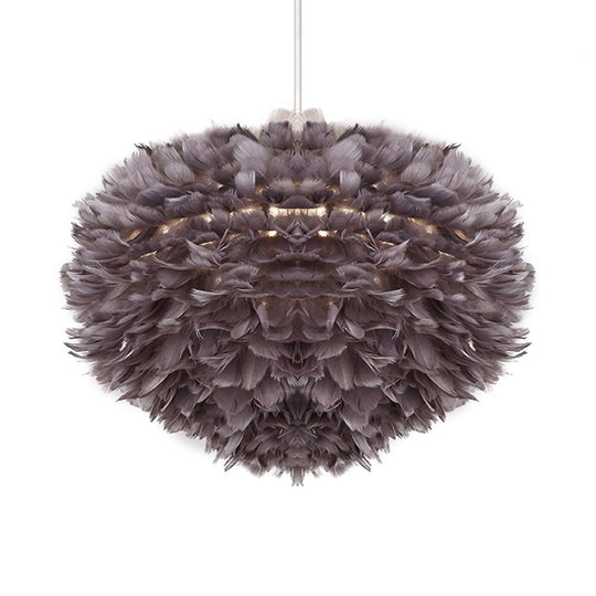 Feather Pendant Light with Modern Style Shade - Ceiling Light Fixture