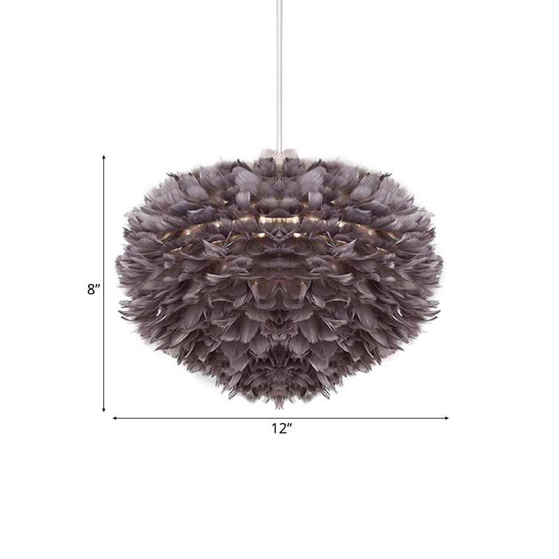 Feather Pendant Light with Modern Style Shade - Ceiling Light Fixture