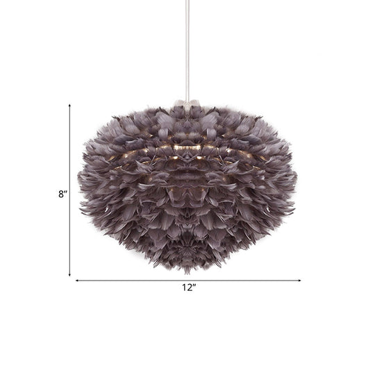 Feather Pendant Light with Modern Style Shade - Ceiling Light Fixture