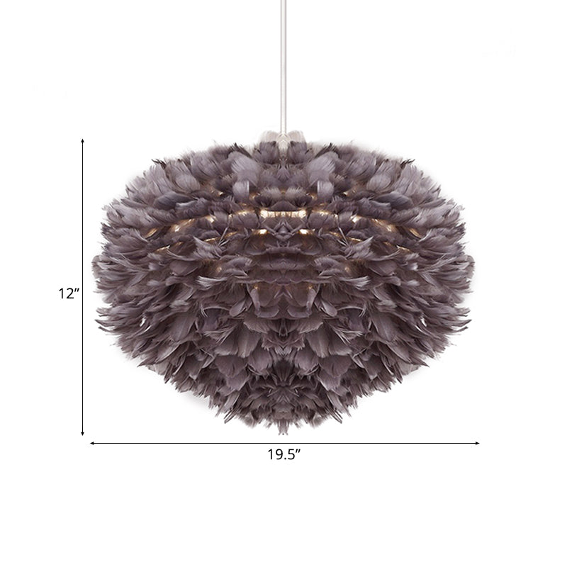 Feather Pendant Light with Modern Style Shade - Ceiling Light Fixture