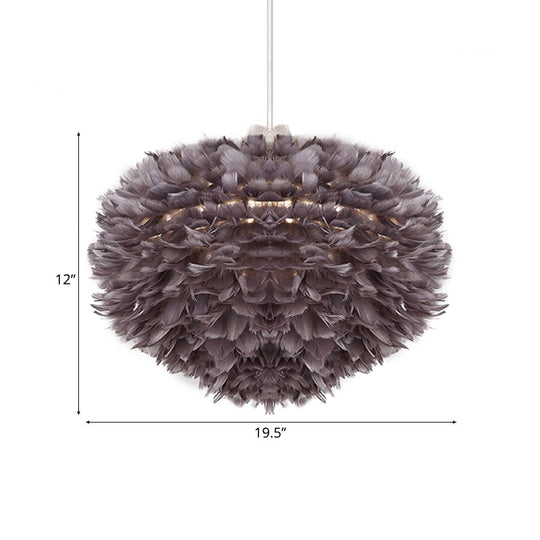 Feather Pendant Light with Modern Style Shade - Ceiling Light Fixture