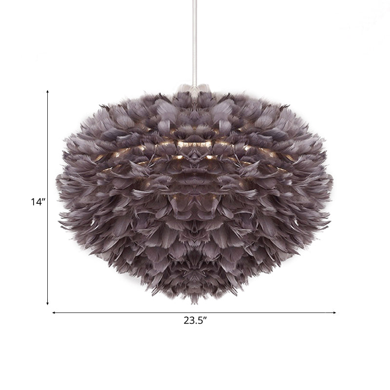 Feather Pendant Light with Modern Style Shade - Ceiling Light Fixture