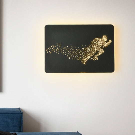 Minimalist Led Wall Lamp With Running Man Pattern