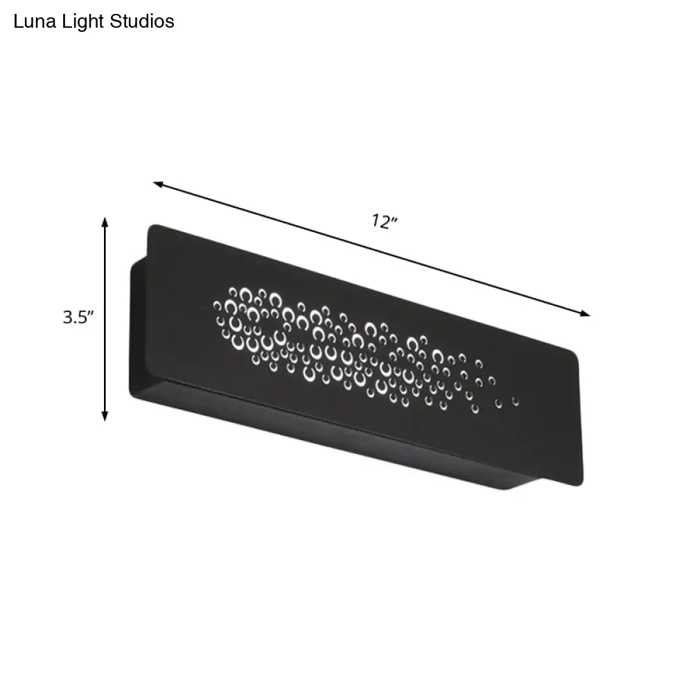 12 Minimalist Linear Led Wall Sconce In Black/White: Up And Down Iron Shade Mount Lamp