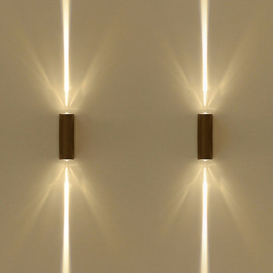 Simple Style Metallic Wall Sconce Light - 2 Lights Black Finish Warm/White Lighting For Hotel / Warm